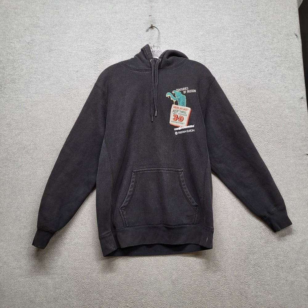 The Hundreds Men Hoodie M Black Graphic Print Fleece Creature Poster READ